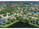 Beautiful community featuring lakefront homes with screened pools, mature trees, and well-manicured landscaping at 7934 Royal Birkdale Cir, Lakewood Ranch, FL 34202