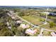Aerial shot of the community showcasing well-maintained lawns, roads, and a peaceful atmosphere at 916 W Faith Cir, Bradenton, FL 34212