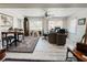 Bright office featuring a large window, ceiling fan, and neutral color palette at 916 W Faith Cir, Bradenton, FL 34212