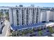 A full exterior view of the high rise condo building in a waterfront neighborhood at 101 S Gulfstream Ave # 14G, Sarasota, FL 34236
