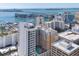 Elevated view of the city showcasing luxury condos, blue waters, and clear sky at 1350 Main St # 1701, Sarasota, FL 34236