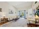Spacious living room featuring neutral paint, sliding glass doors to outdoor patio, and abundant natural light at 1655 Pinyon Pine Dr, Sarasota, FL 34240