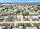 Aerial view of a charming single-story home nestled in a well-maintained neighborhood with tree lined streets at 3016 Taunton W Dr, Bradenton, FL 34205