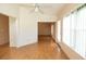 Inviting living area with tile floors, ceiling fan, and access to the exterior at 4018 Oakhurst Dr # 3181, Sarasota, FL 34233