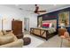 Spacious bedroom featuring a ceiling fan, dresser and nightstands at 4540 Murdock Ave, Sarasota, FL 34231