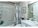 Standard bathroom with a shower/tub combo and a single-sink vanity at 5250 Hyland Hills Ave # 1514, Sarasota, FL 34241