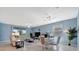 Bright open floor plan with ceiling fans, natural light, and tiled floors at 5317 Coral Reef Way, Bradenton, FL 34211