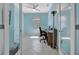 Bright office space with modern ceiling fan, tile floors, and ample natural light at 5317 Coral Reef Way, Bradenton, FL 34211