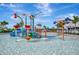 Interactive splash pad area with playful sprayers and water features for Gathering fun in the sun at 5317 Coral Reef Way, Bradenton, FL 34211