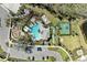Overhead aerial photo showing the community pool, playground, and spa at 5778 Windy Bay Ter, Nokomis, FL 34275