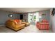 Cozy living room with tile floors, neutral walls and comfortable furnishings at 5859 Lincoln Rd, Venice, FL 34293