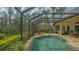 Inviting screened pool with brick paver deck and plenty of seating for entertaining in this outdoor oasis at 7432 Ascot Ct, University Park, FL 34201