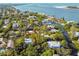 A scenic view of waterfront neighborhood featuring lush greenery and beautiful waterways leading to the bay at 123 Faubel St, Sarasota, FL 34242