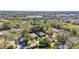 Aerial view of several homes in a quiet neighborhood, surrounded by mature trees, and some nearby roads at 1410 24Th E Ave, Bradenton, FL 34208