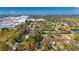 Aerial view of homes in the area, surrounded by green space, and a red marker indicating the property's location at 1410 24Th E Ave, Bradenton, FL 34208