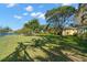 Backyard features green grass and mature trees at 1940 35Th N St, St Petersburg, FL 33713