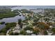 Scenic aerial view of home in a waterfront community surrounded by lush greenery at 2653 44Th S St, Gulfport, FL 33711