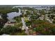 Neighborhood aerial view of a home with a waterfront view and mature landscaping at 2653 44Th S St, Gulfport, FL 33711