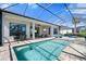 Gorgeous screened pool area and patio with outdoor seating, perfect for enjoying the sun and entertaining guests at 4790 Pastel Ct, Sarasota, FL 34240