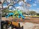 Community playground featuring slides, climbing structures, and benches, perfect for families to gather and children to play at 4920 Breakwater Dr, Bradenton, FL 34203