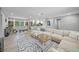 Spacious open-concept living area, featuring hardwood floors, neutral colors, and ample seating with view of the kitchen at 691 Gulf Bay Rd, Longboat Key, FL 34228