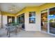 Spacious patio with ample seating, ideal for outdoor dining and enjoying the peaceful surroundings at 9441 Discovery Ter # 101A, Bradenton, FL 34212