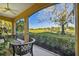 Relaxing screened patio with ceiling fan and beautiful golf course view in this desirable home at 9441 Discovery Ter # 101A, Bradenton, FL 34212