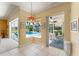 Bright breakfast nook with view of the pool at 9612 Old Hyde Park Pl, Bradenton, FL 34202