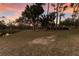 Lush backyard landscape with trees, pond view creating a private and scenic setting at 13608 11Th E Ter, Bradenton, FL 34212