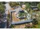 Aerial view of home surrounded by a white privacy fence at 1397 43Rd St, Sarasota, FL 34234