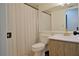 Clean bathroom with a vanity and a shower-tub combo at 4015 11Th W Ave, Bradenton, FL 34205