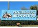 Community well-manicured Pinebrook Ironwood Golf Club signage at 4240 Ironwood Cir # 302A, Bradenton, FL 34209