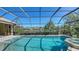 Enjoy the screened-in pool and spa with a lovely view of the lake at 4745 Antler Trl Trl, Sarasota, FL 34238
