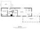Detailed floor plan showcasing the layout with dimensions for the primary bedroom, kitchen, living room and deck at 5061 Placida Rd # A, Englewood, FL 34224