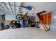 Spacious garage with room for parking and storage, with overhead storage at 552 Juan Anasco Drive, Longboat Key, FL 34228