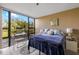 Bright bedroom with a large window offering beautiful views, complete with a cozy workspace at 618 Bird Bay S Dr # 118, Venice, FL 34285