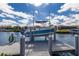 Private boat lift on a serene canal, providing easy access to the water and convenient boat storage at 11739 River Shores Trl, Parrish, FL 34219