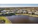 Aerial shot of lakeside homes in a beautiful residential community at 17703 Savory Mist Cir, Bradenton, FL 34211