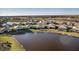 Aerial shot of lakeside homes in a beautiful residential community at 17703 Savory Mist Cir, Bradenton, FL 34211