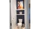 Cozy powder room with elegant decor and a convenient toilet at 3650 S Sumter Blvd, North Port, FL 34287