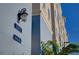 Close-up of building showing unit number and decorative lighting at 501 Tamiami N Trl # 601, Venice, FL 34285