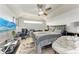 A cozy bedroom featuring a ceiling fan, a comfy bed, and a flat-screen TV for ultimate relaxation at 5103 73Rd E St, Bradenton, FL 34203