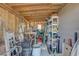Inside view of a backyard shed with ample storage for tools, equipment, and seasonal items at 511 74Th N Ave, St Petersburg, FL 33702
