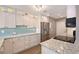 Modern kitchen with stainless steel appliances, granite countertops, and stylish backsplash at 6684 Easton Dr, Sarasota, FL 34238