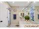 Well-maintained bathroom with a walk-in shower, garden tub, and decorative accents at 6900 Country Lakes Cir, Sarasota, FL 34243