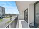 The outdoor seating area provides stunning coastal views of the city at 1001 Beach Rd # A203, Sarasota, FL 34242