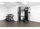 Modern gym area with weightlifting equipment and dumbbells for residents at 1035 Seaside Dr # 603, Sarasota, FL 34242