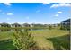 Expansive backyard with a serene pond view and lush green grass at 11127 Devonbridge Dr, Palmetto, FL 34221