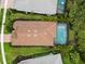Aerial view of backyard pool and overall property at 12370 Marsh Pointe Rd, Sarasota, FL 34238