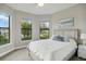 Cozy bedroom with natural light from two windows and soothing color scheme at 12370 Marsh Pointe Rd, Sarasota, FL 34238